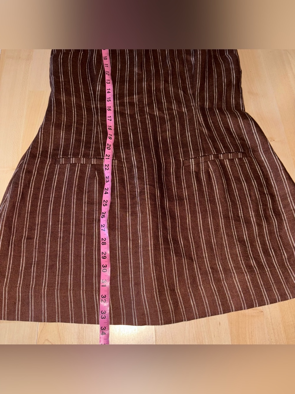 Reformation Phillipa Linen Dress In Boardwalk Stripe Size 12 - Picture 7 of 10